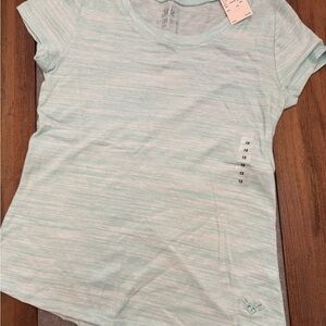 Green Fitted Short Sleeve T-Shirt with Cuffed Sleeves